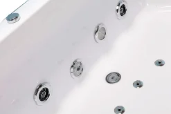 Eliteshopping Baignoire hydromassage blanc 180 X 90 cm Chromothérapie 14 jets Primula* Baignoire Balnéo