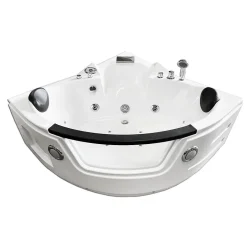 Eliteshopping Baignoire hydromassage Chromothérapie 150 X 150 cm 12 jets Mimosa* Baignoire Balnéo