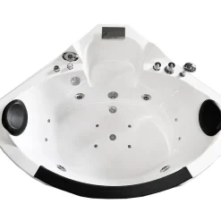 Eliteshopping Baignoire hydromassage Chromothérapie 150 X 150 cm 12 jets Mimosa* Baignoire Balnéo