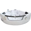 Eliteshopping Baignoire Hydromassage Chromotherapie 140 x 140 cm double pompe 20 jets Camelia