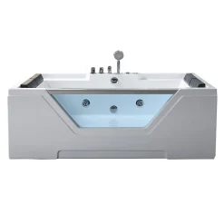 Eliteshopping Baignoire hydromassage Verre panoramique 170 X 120 cm 8 jets Amber* Baignoire Balnéo