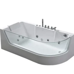 Eliteshopping Baignoire hydromassage Verre Panoramique 170 X 80 cm 6 jets Lotus* Baignoire Balnéo
