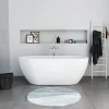 Duravit Baignoire ilot acrylique salle de bain, vidage et trop-plein, 2 parois, 2 places, 160x75x45cm, Garantie 5 ans, Blanc mat, DURAMUNA