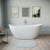 Duravit Baignoire ilot acrylique salle de bain, avec vidage + trop-plein, 2 parois, 2 places, 170x80x69cm, Garantie 5 ans, Blanc, DURABERK* Baignoire Îlot
