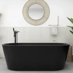 Planète Bain Baignoire ilot noir 170x80 Matte Black* Baignoire Îlot