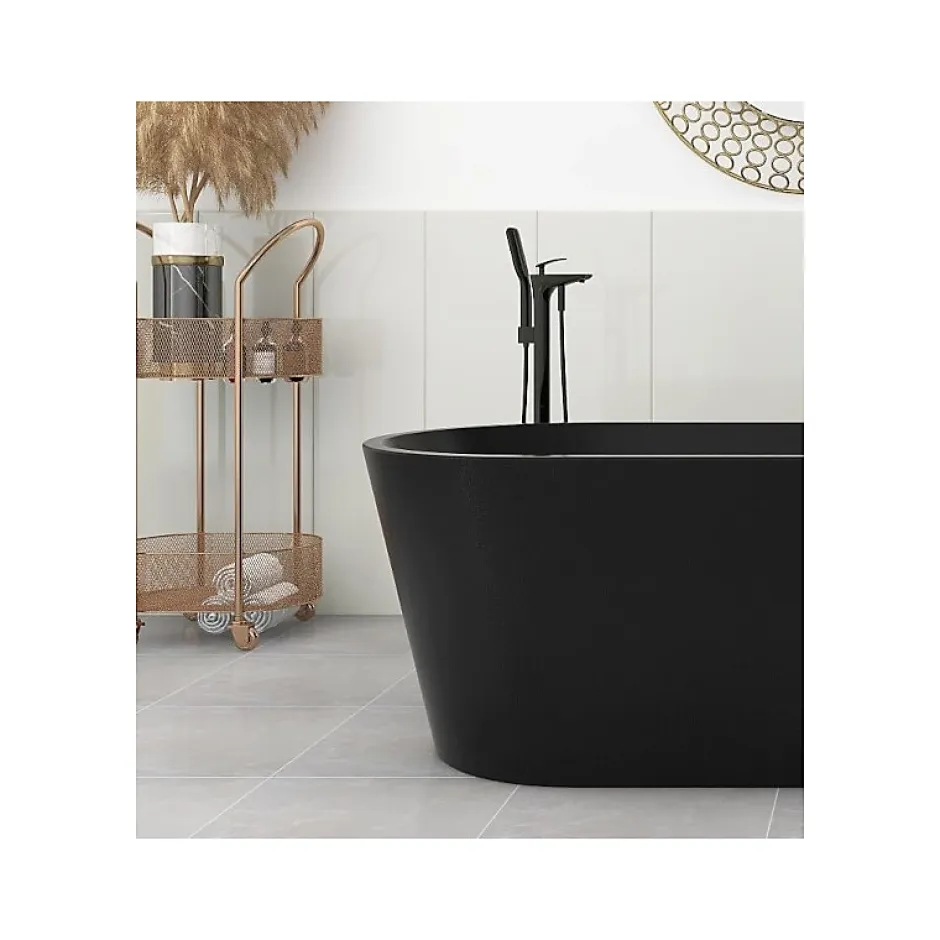 Planète Bain Baignoire ilot noir 170x80 Matte Black* Baignoire Îlot