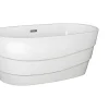 Vente-unique Baignoire îlot - 200L - 150 x 72 x 58 cm - Blanche - Acrylique - DOMINIKA* Baignoire Îlot