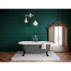GoodHome Baignoire îlot 170 x 80 cm grise + 4 pieds noirs, Emba