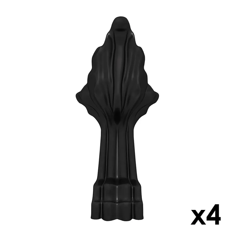 GoodHome Baignoire îlot 170 x 80 cm grise + 4 pieds noirs, Emba
