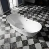 Bernstein Baignoire îlot Acrylique Design Moderne pour Salle de Bain avec Bonde et trop plein, Blanc, 170x80x68cm, Garantie 5 ans, SIENA 2.0* Baignoire Îlot
