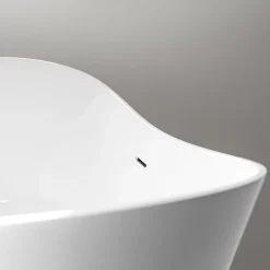 Bernstein Baignoire îlot Acrylique Design Moderne pour Salle de Bain avec Bonde et trop plein, Blanc, 170x80x68cm, Garantie 5 ans, SIENA 2.0* Baignoire Îlot