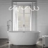 Bernstein Baignoire îlot Acrylique Ovale Moderne Salle de Bain avec Bonde- Blanc, 160x75x59cm, Garantie 5 ans, Bords épais, JAZZ PLUS 2.0* Baignoire Îlot