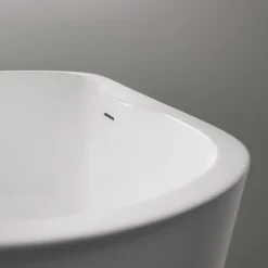 Bernstein Baignoire îlot Acrylique ovale 165x75x58cm Blanc mat + Bonde et trop plein - ROMA PLUS 2.0* Baignoire Îlot