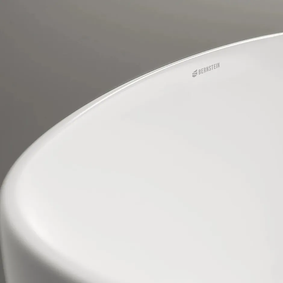 Bernstein Baignoire îlot Acrylique ovale 180x80x58cm Blanc mat + Bonde et trop plein - BELAQUA