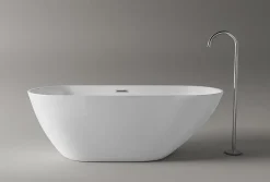 Bernstein Baignoire îlot Acrylique ovale 180x80x58cm Blanc brillant + Bonde et trop plein - ROMA PLUS 2.0* Baignoire Îlot