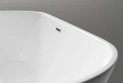 Bernstein Baignoire îlot Acrylique ovale 180x80x58cm Blanc brillant + Bonde et trop plein - ROMA PLUS 2.0* Baignoire Îlot