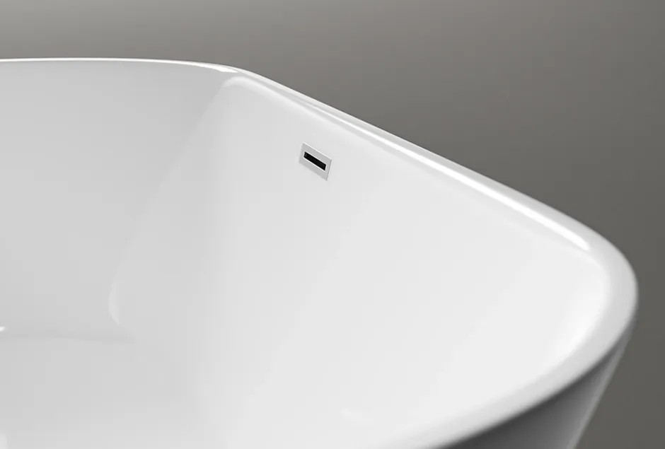 Bernstein Baignoire îlot Acrylique ovale 180x80x58cm Blanc brillant + Bonde et trop plein - ROMA PLUS 2.0* Baignoire Îlot