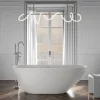 Bernstein Baignoire îlot Acrylique ovale design 180x80x58cm Blanc mat + Bonde et trop plein - ROMA 2.0* Baignoire Îlot