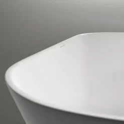 Bernstein Baignoire îlot Acrylique ovale design 180x80x58cm Blanc mat + Bonde et trop plein - ROMA 2.0* Baignoire Îlot