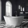 Bernstein Baignoire îlot Acrylique ovale 180x80x69cm + Bonde et trop plein - Blanc brillant - BELLAGIO 2.0