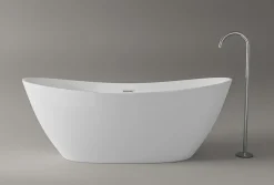 Bernstein Baignoire îlot Acrylique ovale 180x80x69cm + Bonde et trop plein - Blanc brillant - BELLAGIO 2.0