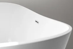 Bernstein Baignoire îlot Acrylique ovale 180x80x69cm + Bonde et trop plein - Blanc brillant - BELLAGIO 2.0