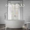 Bernstein Baignoire îlot Acrylique ovale 160x80x60cm Blanc brillant + Bonde et trop plein - TERRA 2.0