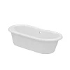 GoodHome Baignoire îlot adossée 170 x 80 cm blanche, Emba* Baignoire Îlot