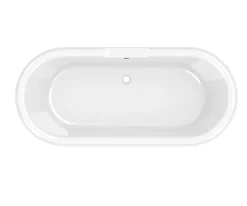 GoodHome Baignoire îlot adossée 170 x 80 cm blanche, Emba* Baignoire Îlot
