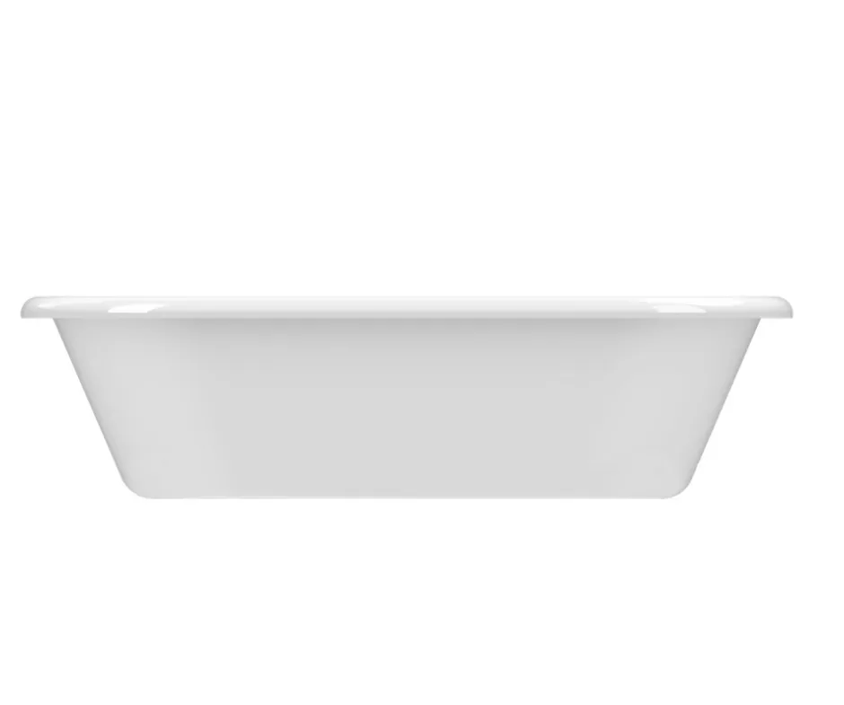 GoodHome Baignoire îlot adossée 170 x 80 cm blanche, Emba* Baignoire Îlot