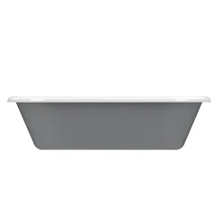 GoodHome Baignoire îlot adossée 170 x 80 cm grise, Emba* Baignoire Îlot