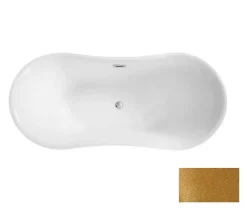 Azura Home Design Baignoire îlot AMBER GLAM GOLDEN 170 x 80 cm