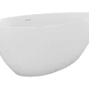 Vente-unique Baignoire îlot asymétrique - 245 L - 160 x 82 x 58 cm - Blanc mat - Acrylique - APULIA