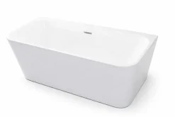 Otitec Baignoire îlot avec vidage - 160 x 75 cm - Blanc brillant - MIRABELLE