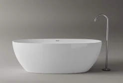 Bernstein Baignoire îlot BELAQUA - Acrylique sanitaire - Blanc brillant - 170x80x58cm - Garantie 5 ans - Sans robinet ni siphon