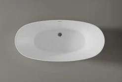 Bernstein Baignoire îlot BELAQUA - Acrylique sanitaire - Blanc brillant - 170x80x58cm - Garantie 5 ans - Sans robinet ni siphon