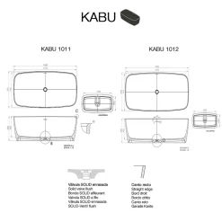 Poalgi Baignoire îlot blanche Solid Surface 170x80x50 cm inclus tablette - modèle KABU