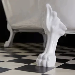 Planète Bain Baignoire îlot Charly ovale rétro avec pieds patte de lion blanc* Baignoire Îlot