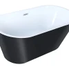 Vente-unique Baignoire îlot design - 201 L - 150 x 70 x 58 cm - Noire - TWIGGY* Baignoire Îlot