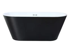 Vente-unique Baignoire îlot design - 201 L - 150 x 70 x 58 cm - Noire - TWIGGY* Baignoire Îlot