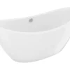 Vente-unique Baignoire îlot design blanche - 225L - 170 x 83 x 77cm - ALDA