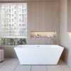 AICA Sanitaire Baignoire îlot design en acrylique - 250L - 150 x 72 x 56cm - Confort ergonomique et élégance moderne - avec Bonde et trop plein* Baignoire Îlot