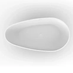 Stano Baignoire îlot design en solid surface ovale HELSINKI 150 cm* Baignoire Îlot
