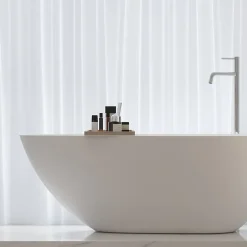Stano Baignoire îlot design en solid surface ovale HELSINKI 150 cm* Baignoire Îlot