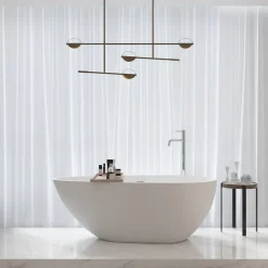 Stano Baignoire îlot design en solid surface ovale HELSINKI 170 cm