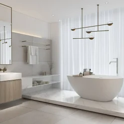 Stano Baignoire îlot design en solid surface ovale HELSINKI 170 cm