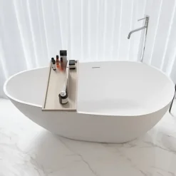 Stano Baignoire îlot design en solid surface ovale HELSINKI 170 cm