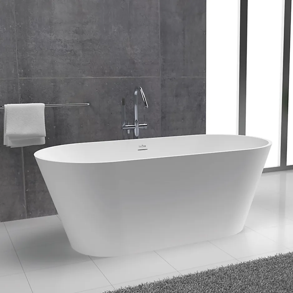 Sanycces Baignoire îlot design en sanydur ovale MODERN 170 cm* Baignoire Îlot