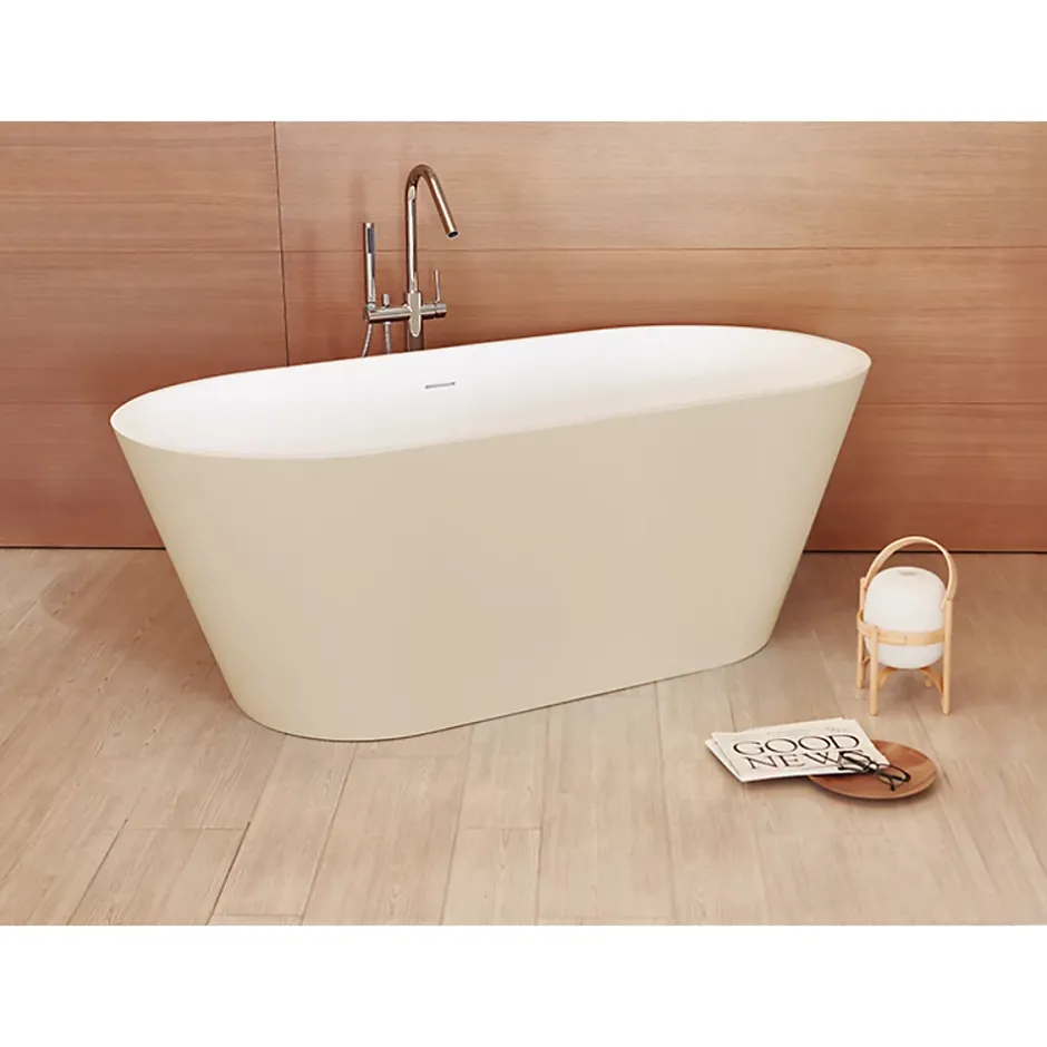 Sanycces Baignoire îlot design en sanydur ovale MODERN 170 cm* Baignoire Îlot