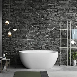 Stano Baignoire îlot design ovale LISBON blanche 160 cm Mat* Baignoire Îlot